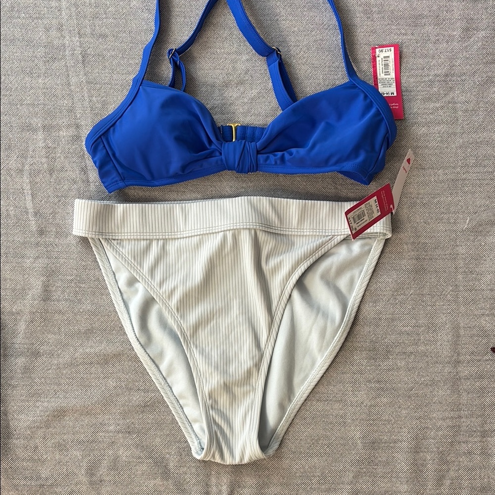 Blue Bikini Set high waisted medium